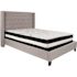 Flash Furniture Light Gray Full Platform Bed and Mattress Set