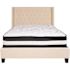 Flash Furniture Beige Full Platform Bed and Mattress Set