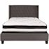 Flash Furniture Dark Gray Full Platform Bed and Mattress Set