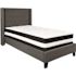 Carnegy Avenue Dark Gray Twin Platform Bed and Mattress Set