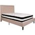 Flash Furniture Beige Full Platform Bed and Mattress Set