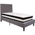 Flash Furniture Light Gray Twin Platform Bed and Mattress Set