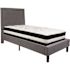 Flash Furniture Light Gray Twin Platform Bed and Mattress Set
