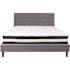 Flash Furniture Light Gray King Platform Bed and Mattress Set