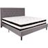 Flash Furniture Light Gray King Platform Bed and Mattress Set