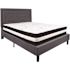 Flash Furniture Dark Gray Queen Platform Bed and Mattress Set