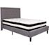Flash Furniture Light Gray Full Platform Bed and Mattress Set