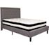 Flash Furniture Light Gray Full Platform Bed and Mattress Set
