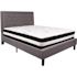 Flash Furniture Light Gray Queen Platform Bed and Mattress Set