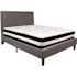 Flash Furniture Light Gray Queen Platform Bed and Mattress Set