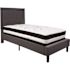 Flash Furniture Dark Gray Twin Platform Bed and Mattress Set