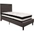 Flash Furniture Dark Gray Twin Platform Bed and Mattress Set