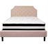 Flash Furniture Beige Queen Platform Bed and Mattress Set