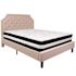 Flash Furniture Beige Queen Platform Bed and Mattress Set