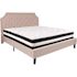 Flash Furniture Beige King Platform Bed and Mattress Set