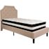 Flash Furniture Beige Twin Platform Bed and Mattress Set
