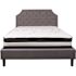Flash Furniture Light Gray Queen Platform Bed and Mattress Set