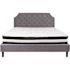 Flash Furniture Light Gray King Platform Bed and Mattress Set