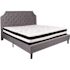 Flash Furniture Light Gray King Platform Bed and Mattress Set