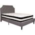 Flash Furniture Light Gray Full Platform Bed and Mattress Set