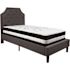 Flash Furniture Dark Gray Twin Platform Bed and Mattress Set