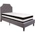 Flash Furniture Light Gray Twin Platform Bed and Mattress Set