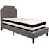 Flash Furniture Light Gray Twin Platform Bed and Mattress Set
