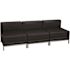 Flash Furniture Hercules Imagination 3-Pieces Black Bonded Living Room Set LeatherSoft Lounge Set with Ganging Clips