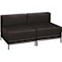 Flash Furniture Hercules Imagination 2-Pieces Black Bonded Leather Living Room Set with Ganging Clips