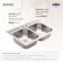 MOEN 1800 Series Stainless Steel 33 in. 1-Hole Single Bowl Drop-In Kitchen Sink