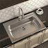 MOEN 1800 Series Stainless Steel 33 in. 1-Hole Single Bowl Drop-In Kitchen Sink