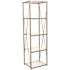 Carnegy Avenue 64 in. Clear/Matte Gold Metal 4-shelf Standard Bookcase with Open Back