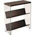 Carnegy Avenue 28 in. Dark Ash Glass 3-shelf Standard Bookcase with Open Back