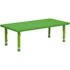Green 24 in. x 48 in. Adjustable Classroom Activity Table for School and Home, Kids Rectangular Plastic Activity Table