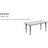 Carnegy Avenue Wren Blue Kids Rectangular Plastic Height Adjustable Activity Table with Grey Top