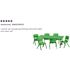 Carnegy Avenue Green Adjustable Classroom Activity Table with 6 Stackable Chairs, Rectangular Plastic Activity Table for Kids