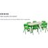 Carnegy Avenue 7-Piece Rectangle Metal Top Table and Chair Set in Green