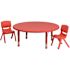 Carnegy Avenue Red 3-Piece Table and Chair Set