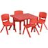 Carnegy Avenue Red 5-Piece Table and Chair Set
