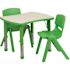 Carnegy Avenue Green 3-Piece Table and Chair Set