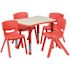 Carnegy Avenue Red 5-Piece Table and Chair Set