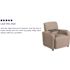 Flash Furniture Faux Leather Cushioned Tablet Arm Chair in Gray