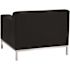 Flash Furniture Faux Leather Cushioned Reception Chair in Black
