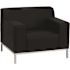 Flash Furniture Faux Leather Cushioned Reception Chair in Black