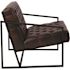 Flash Furniture Faux Leather Cushioned Reception Chair in Brown