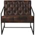 Flash Furniture Faux Leather Cushioned Reception Chair in Brown