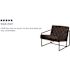 Flash Furniture Faux Leather Cushioned Reception Chair in Brown