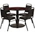 Carnegy Avenue 5-Piece Mahogany Top/Black Vinyl Seat Table and Chair Set