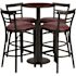 Carnegy Avenue 5-Piece Mahogany Top/Burgundy Vinyl Seat Table and Chair Set