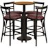 Carnegy Avenue 5-Piece Natural Top/Burgundy Vinyl Seat Table and Chair Set